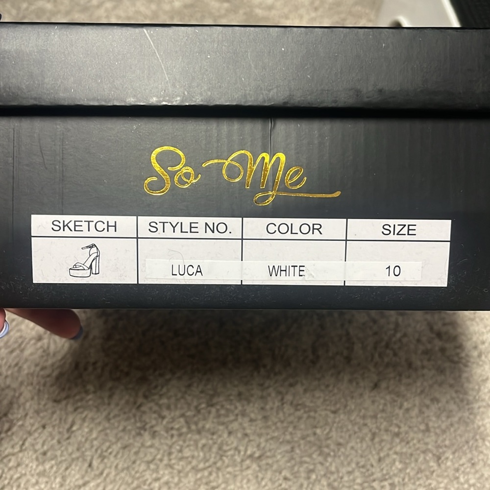 NEW NEVER WORN! SO ME LUCA PLATFORM HEELS - Picture 5 of 5